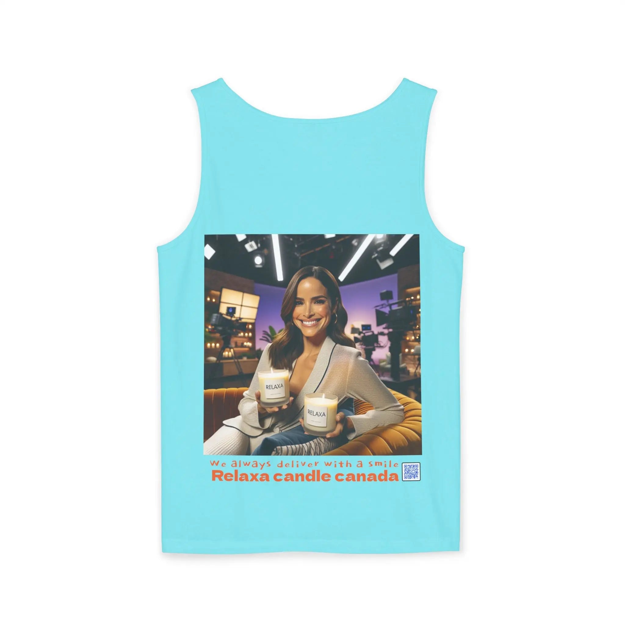 Unisex Relaxing Candle Graphic Tank Top - Perfect for Summer, Gifting & Relaxation Printify