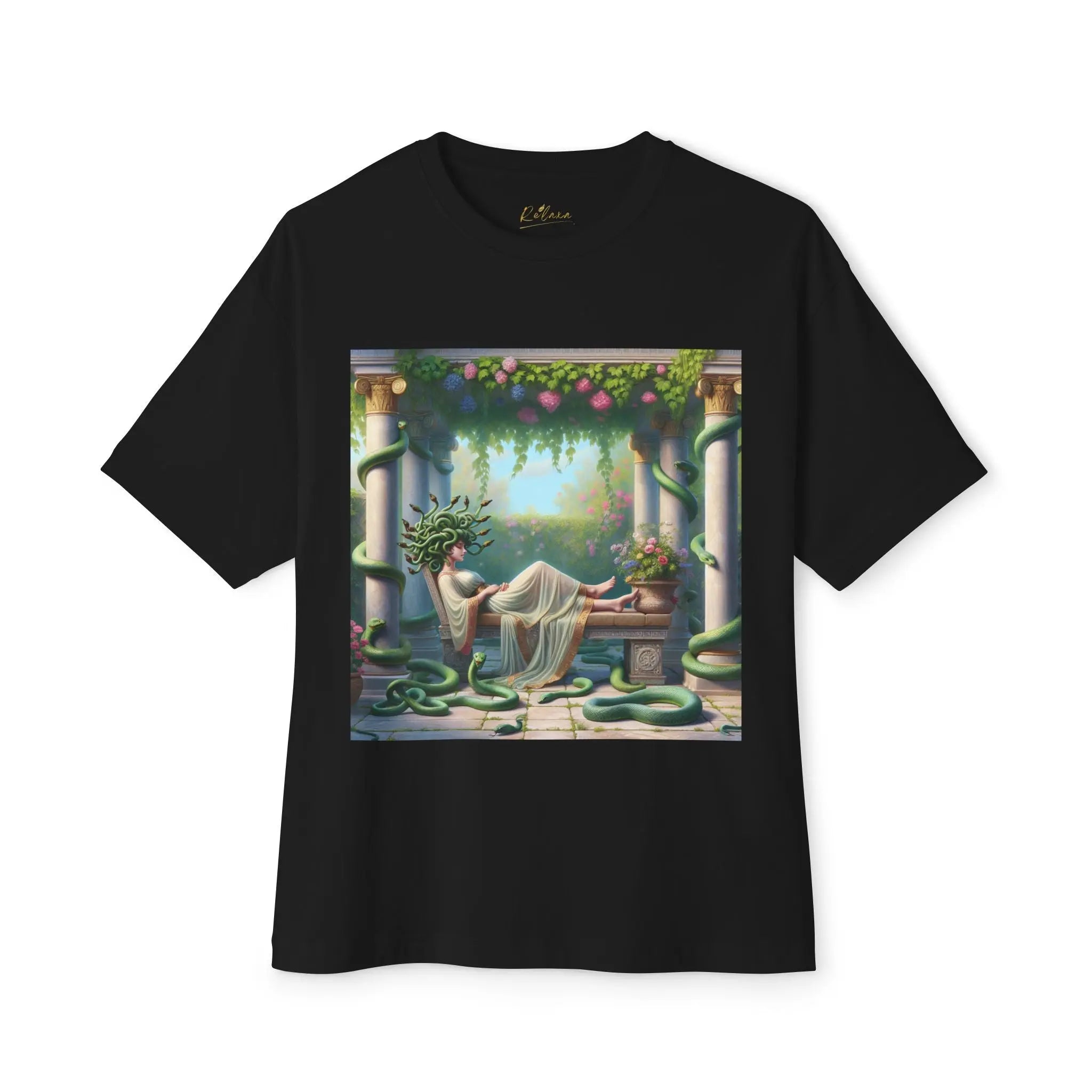 Mystical Medusa Oversized Tee - Unisex Graphic Tee for Art Lovers Printify