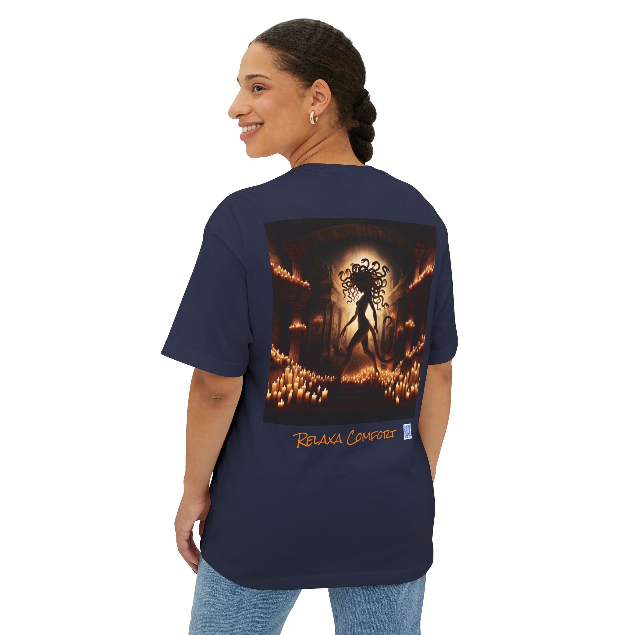 Mystical Medusa Oversized Tee - Unisex Graphic Tee for Art Lovers
