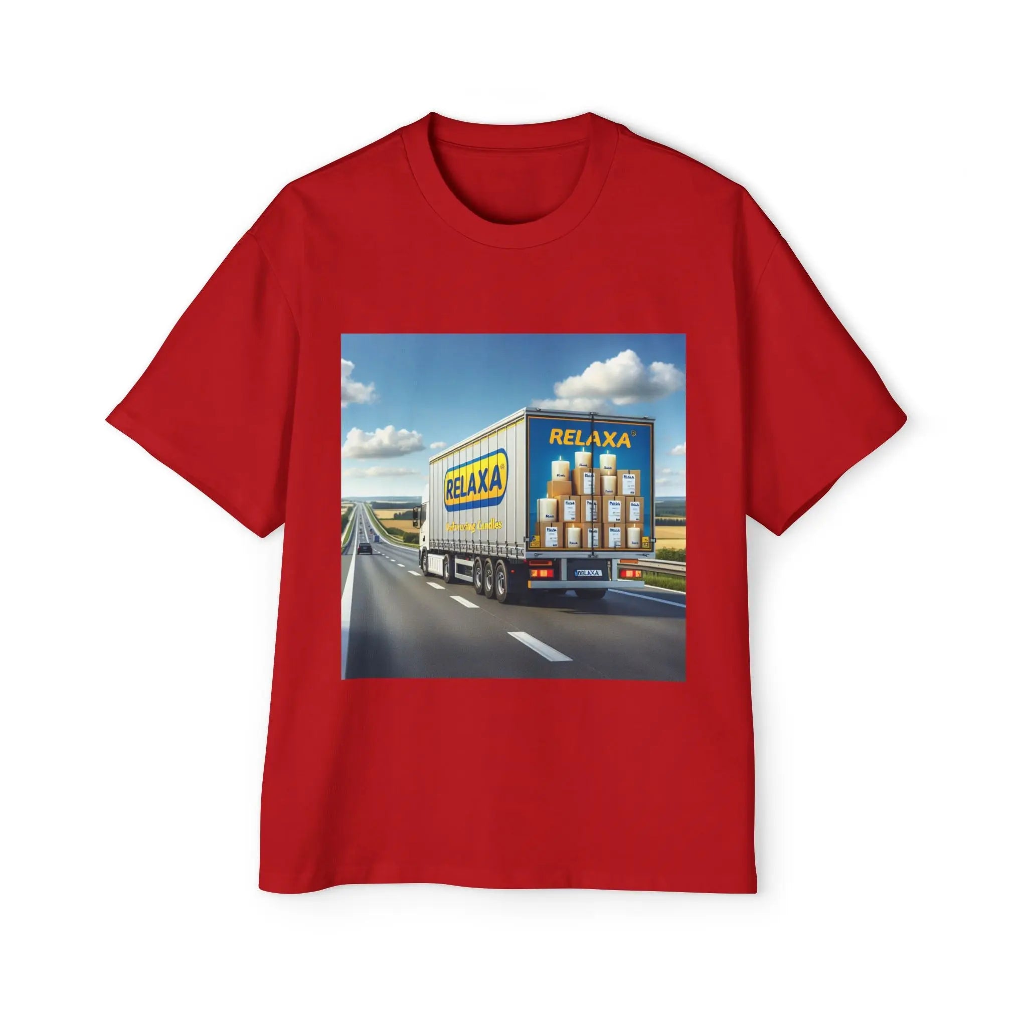 Relaxa Men's Heavy Oversized Tee - Relax & Deliver Graphic Tee Printify