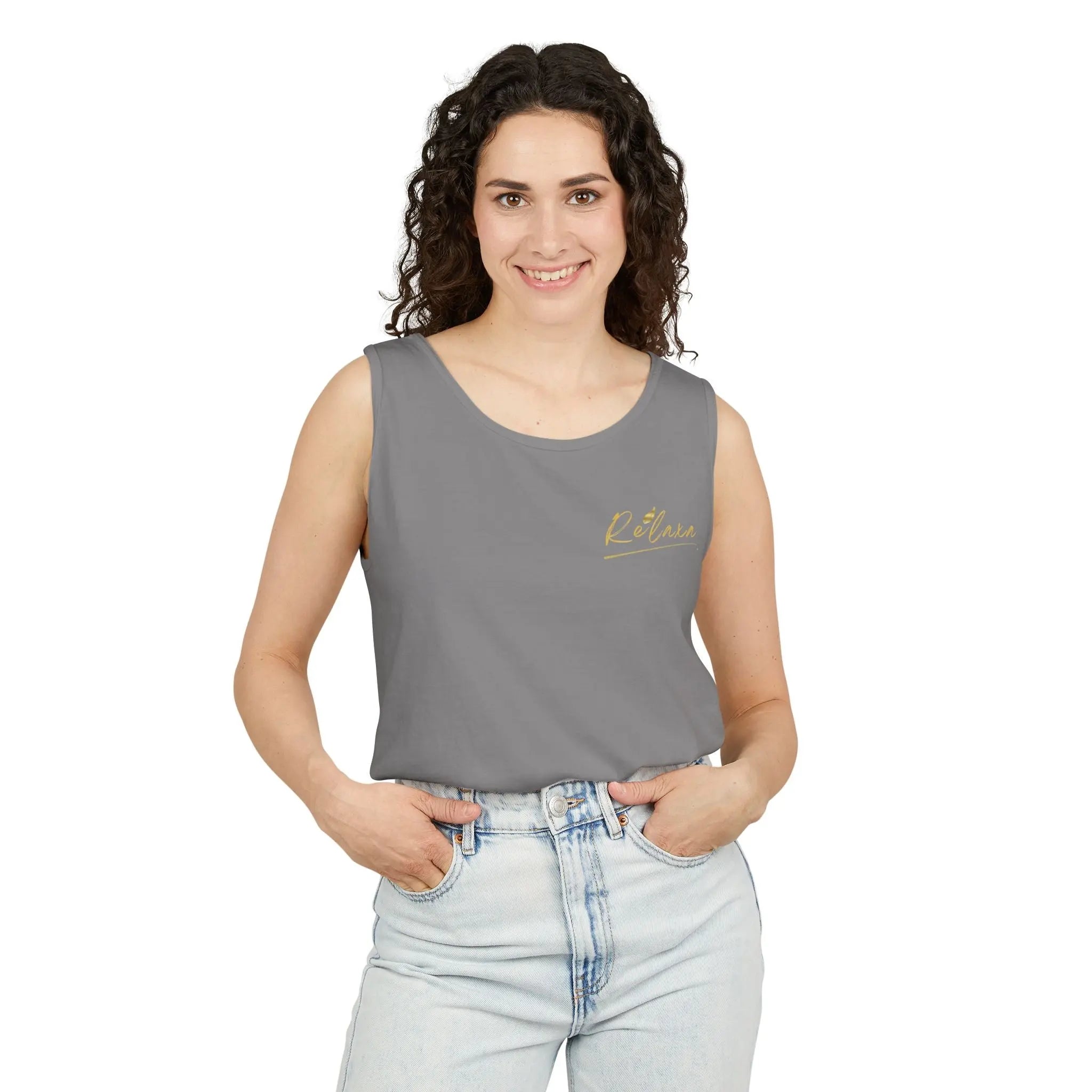 Unisex Relaxing Candle Graphic Tank Top - Perfect for Summer, Gifting & Relaxation Printify