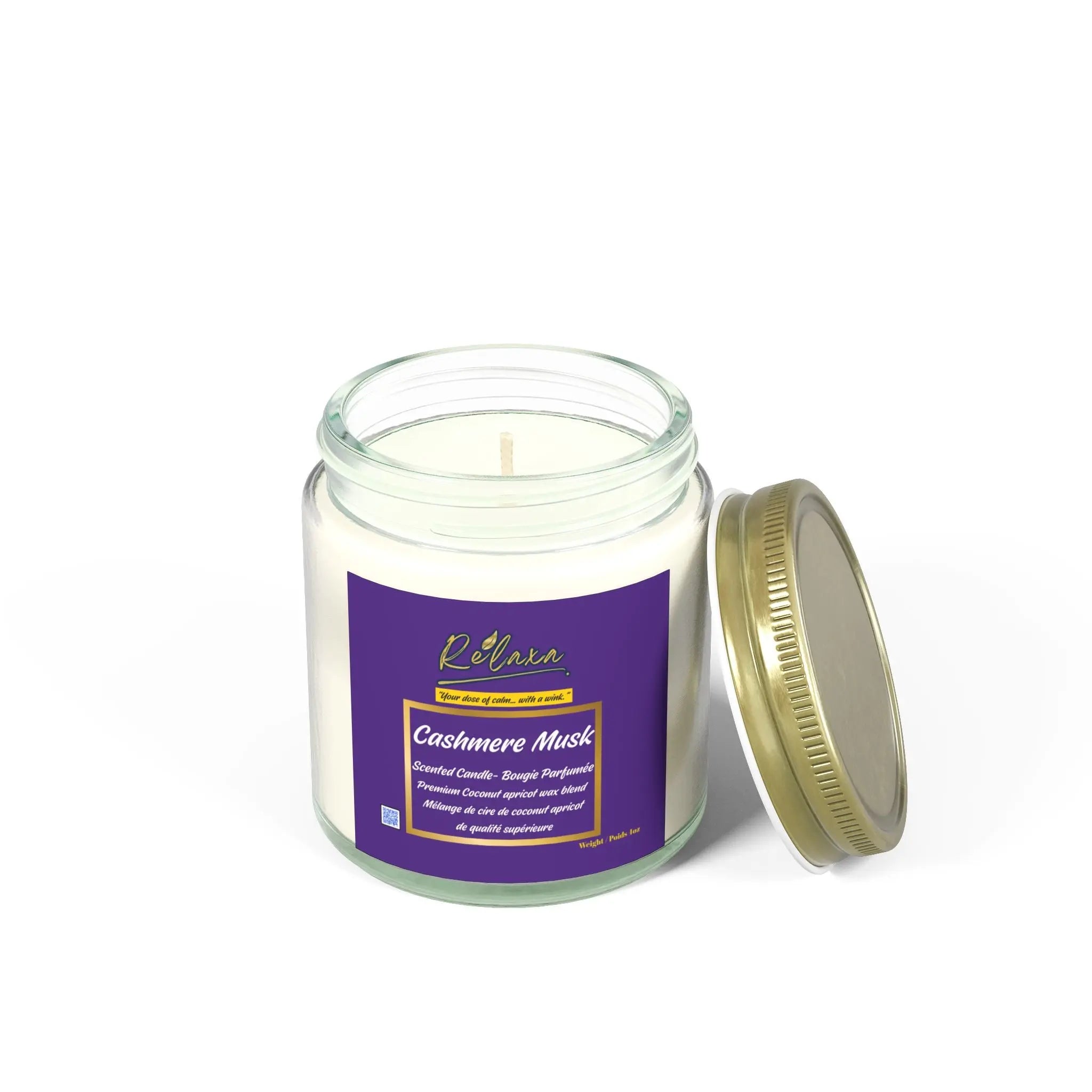 Candle, Cashmere Musk Scented Coconut Apricot Printify