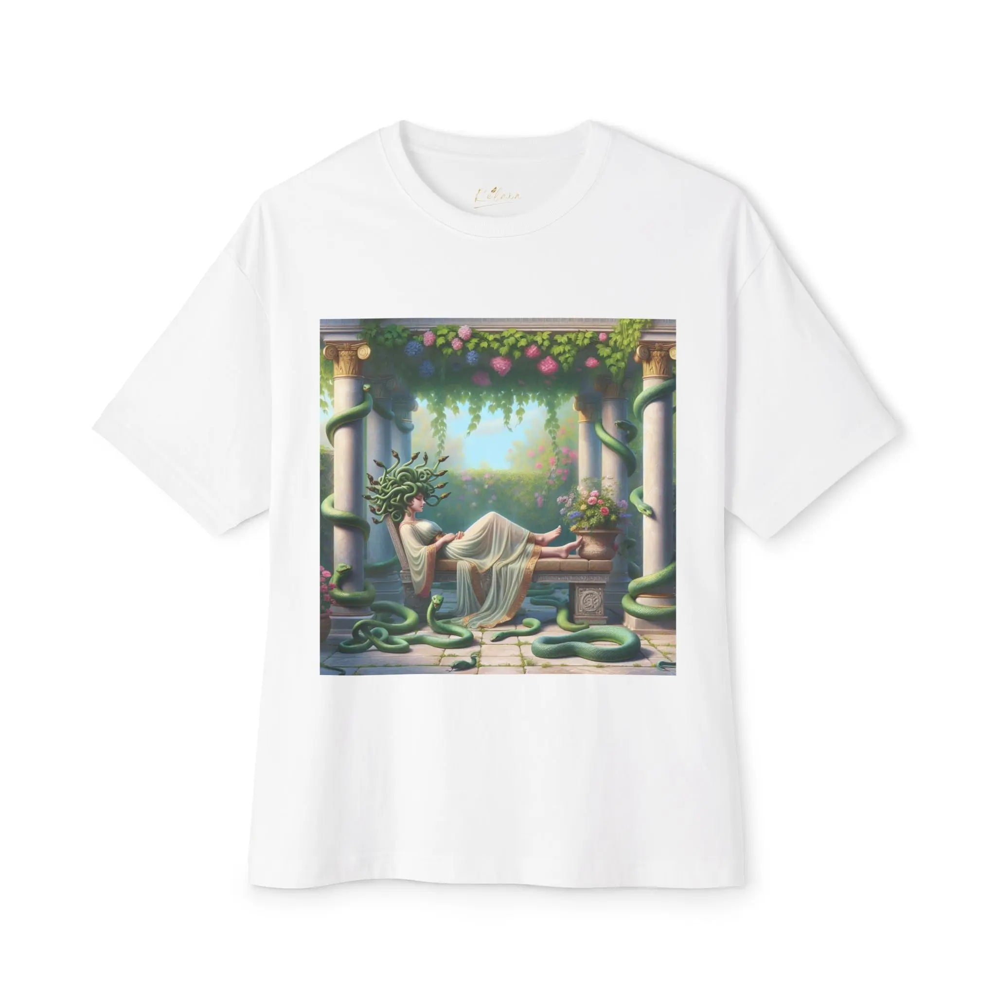 Mystical Medusa Oversized Tee - Unisex Graphic Tee for Art Lovers Printify