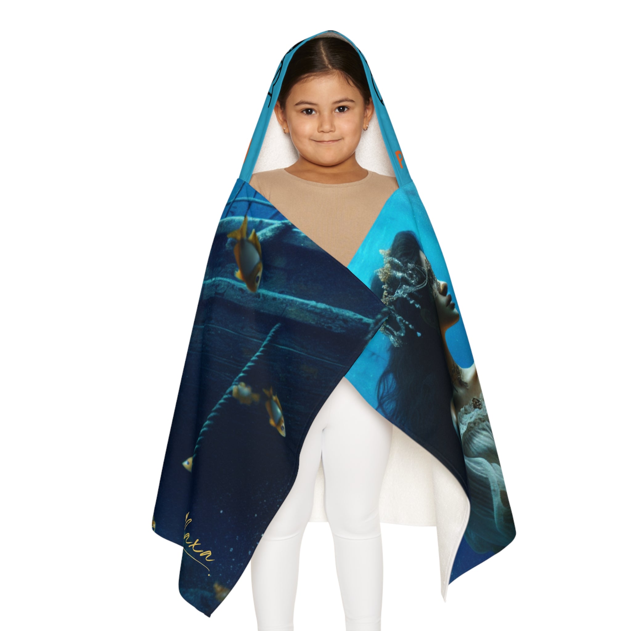 Underwater Fantasy Youth Hooded Towel for Pool & Beach Adventures