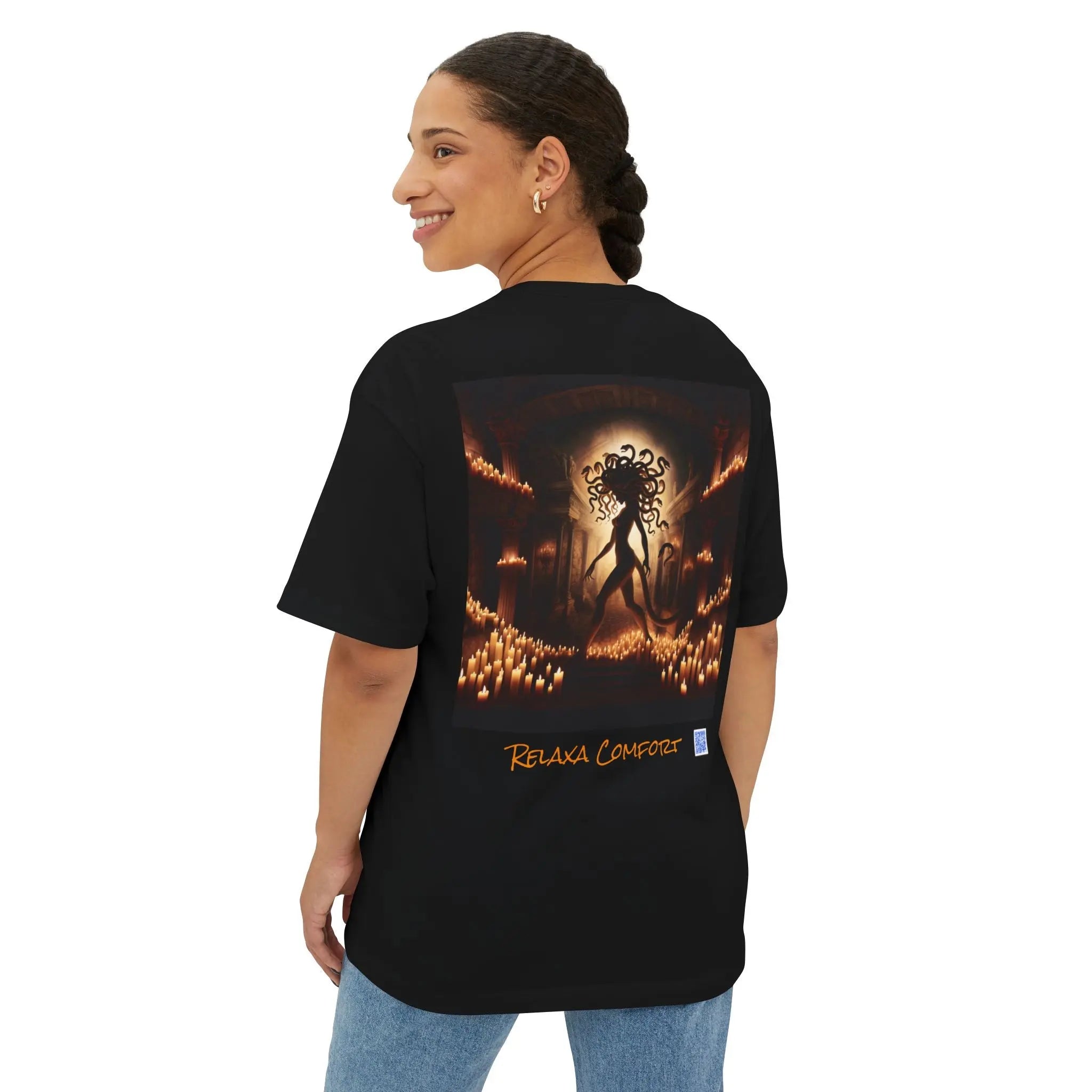 Mystical Medusa Oversized Tee - Unisex Graphic Tee for Art Lovers Printify