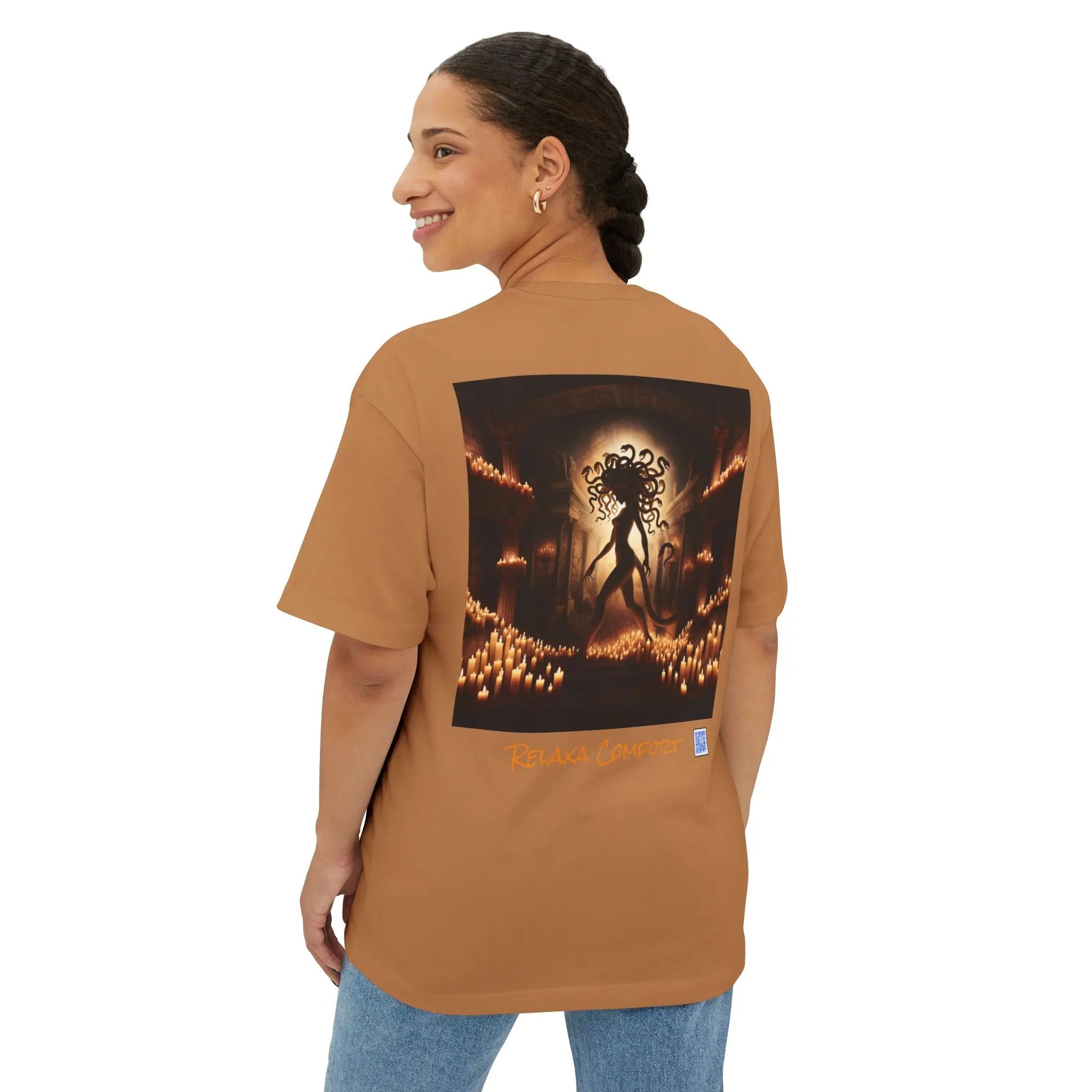 Mystical Medusa Oversized Tee - Unisex Graphic Tee for Art Lovers Printify