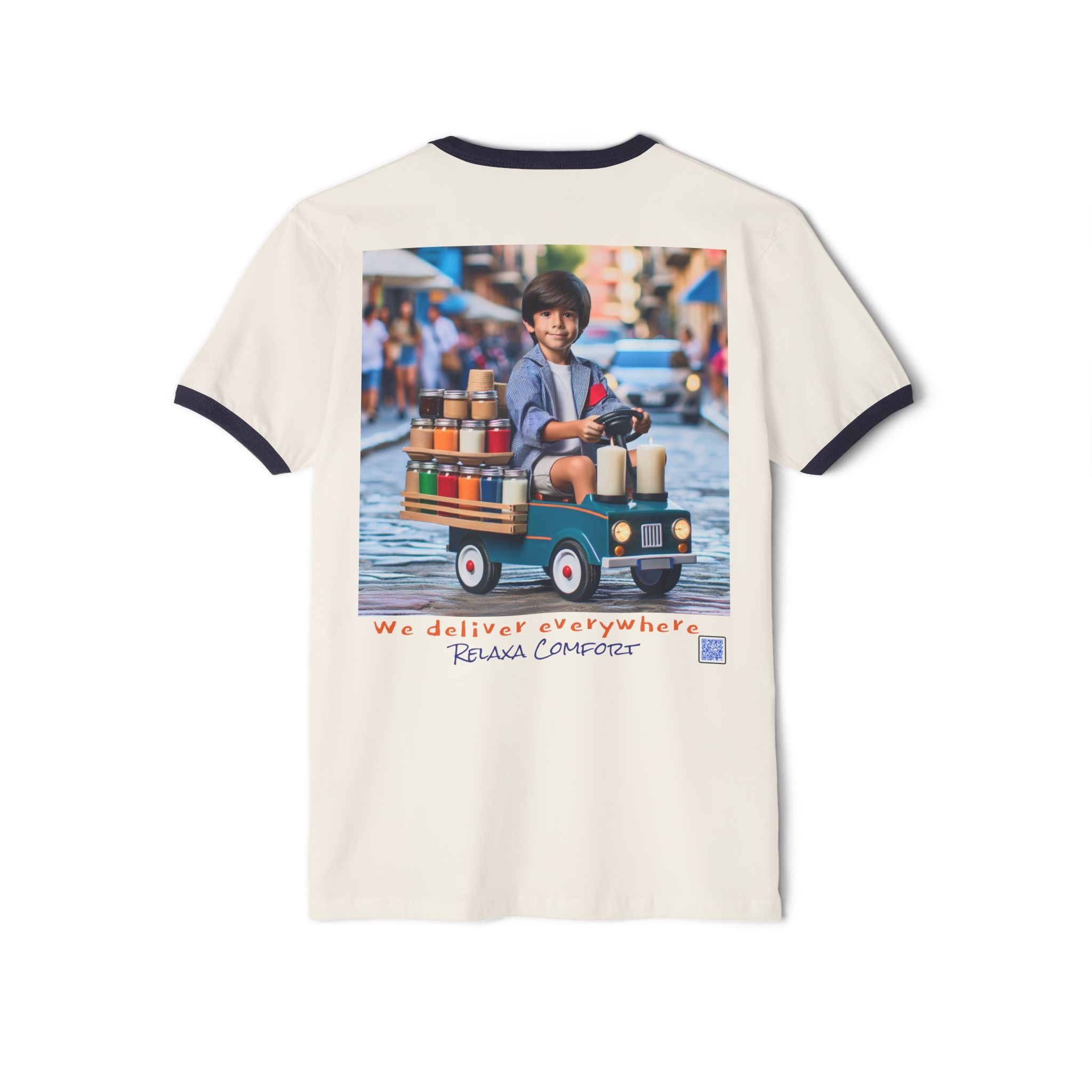 T-shirt unisexe en coton à motif contrastant Relaxed Delivery - T-shirt graphique tendance et amusant