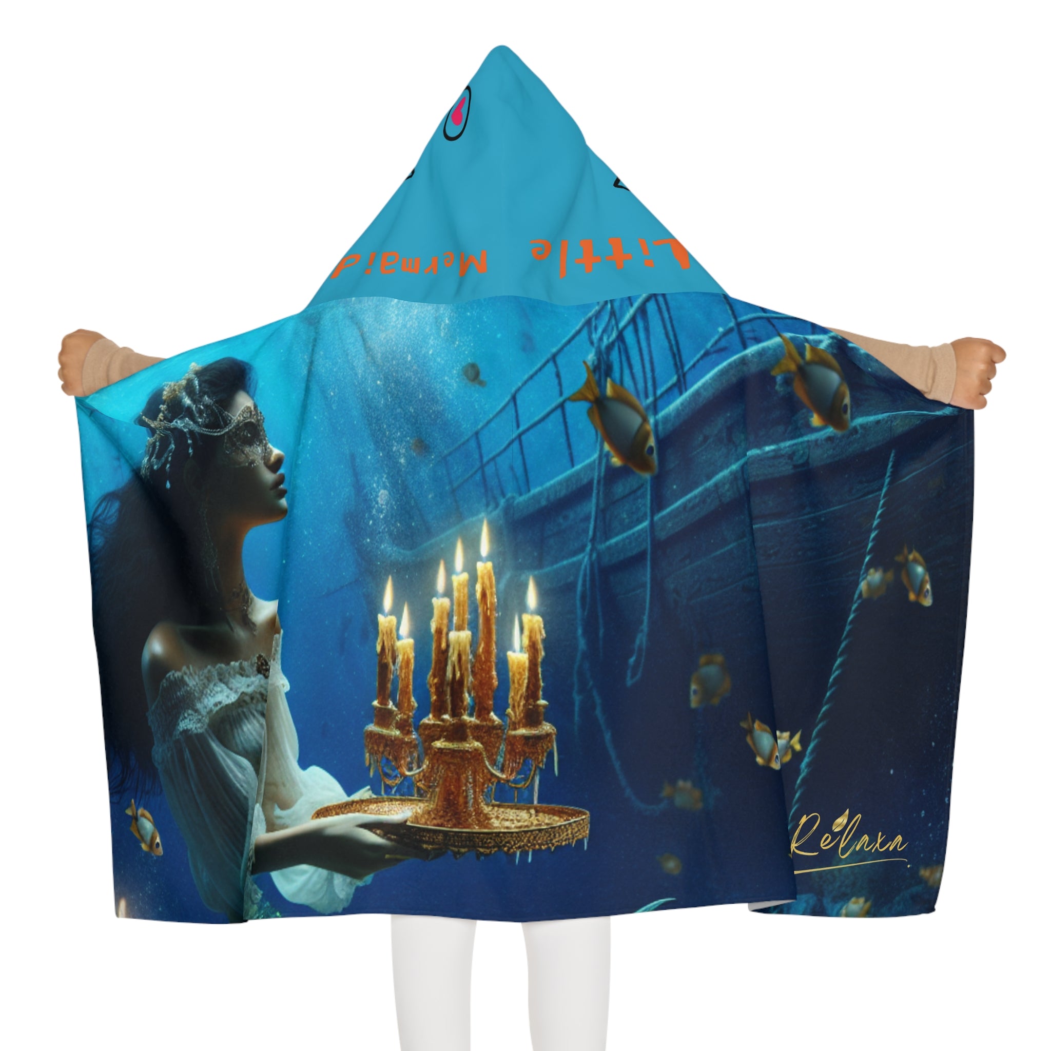 Underwater Fantasy Youth Hooded Towel for Pool & Beach Adventures