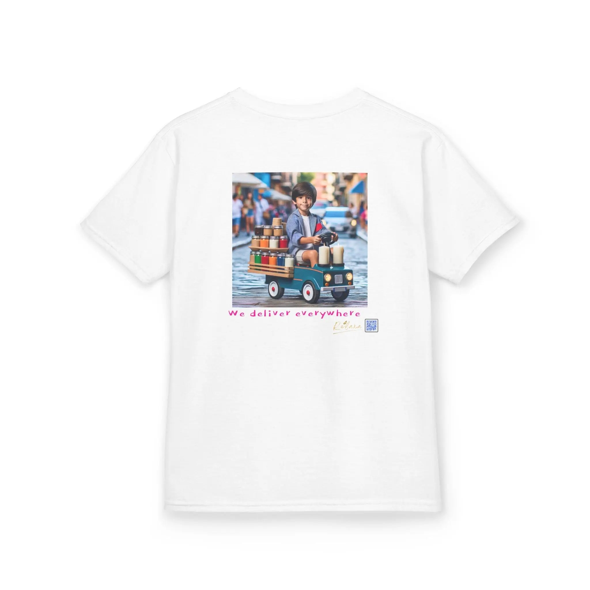Cosmic Adventure Kids Tee - 'We Deliver Everywhere' Design Printify