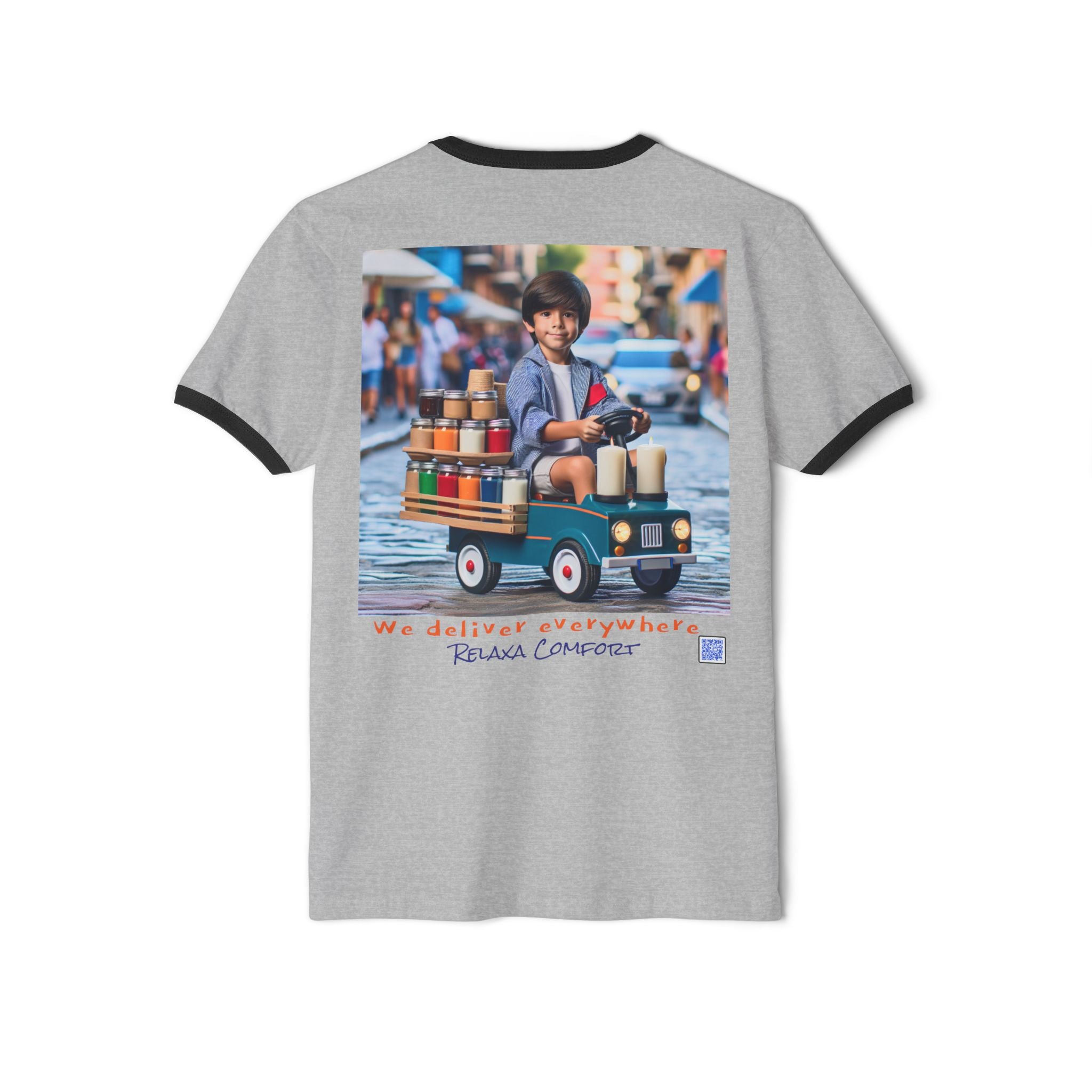 T-shirt unisexe en coton à motif contrastant Relaxed Delivery - T-shirt graphique tendance et amusant