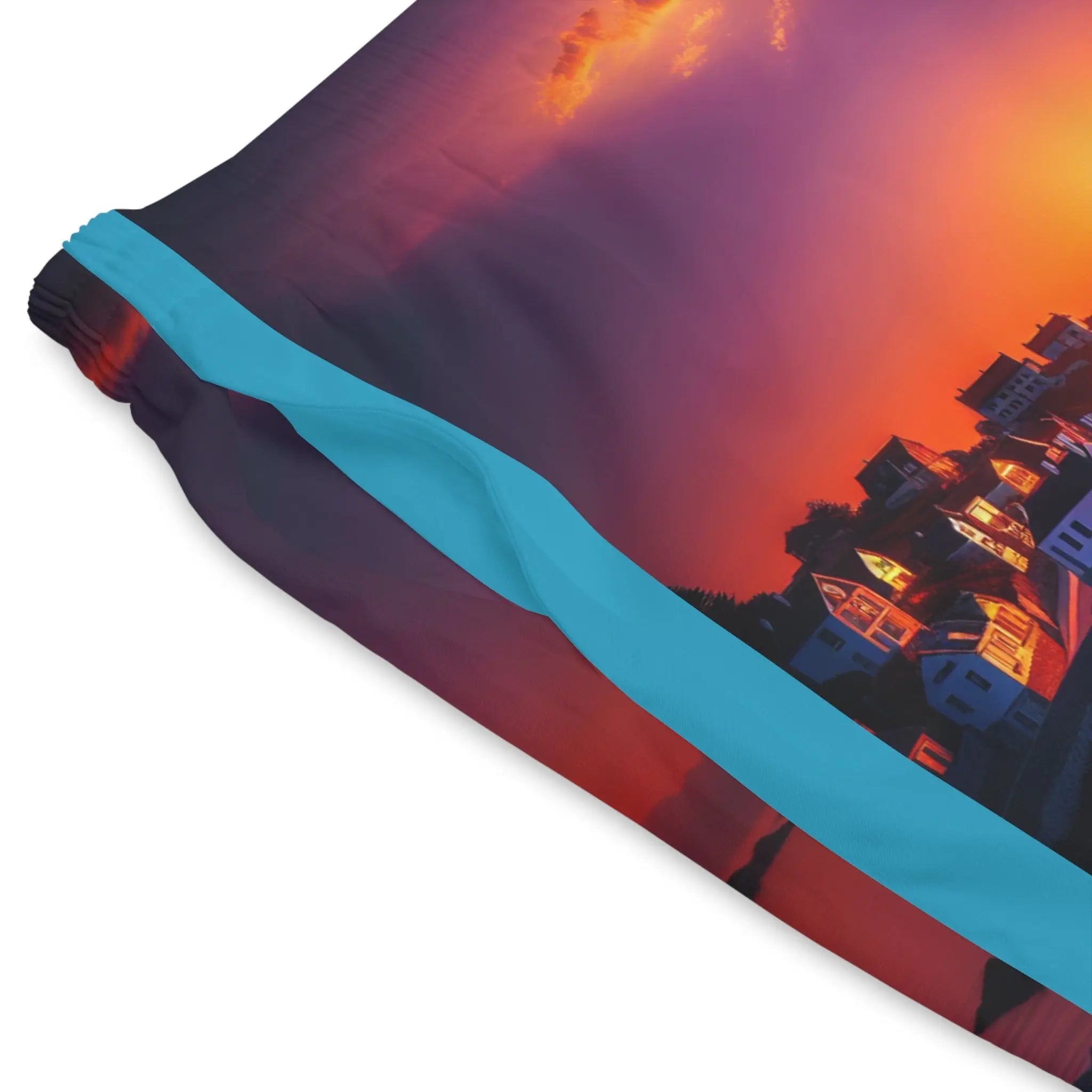 Men's Relaxa Sunset Beach Shorts - Stylish Elastic Swim Trunks for Summer Fun Printify
