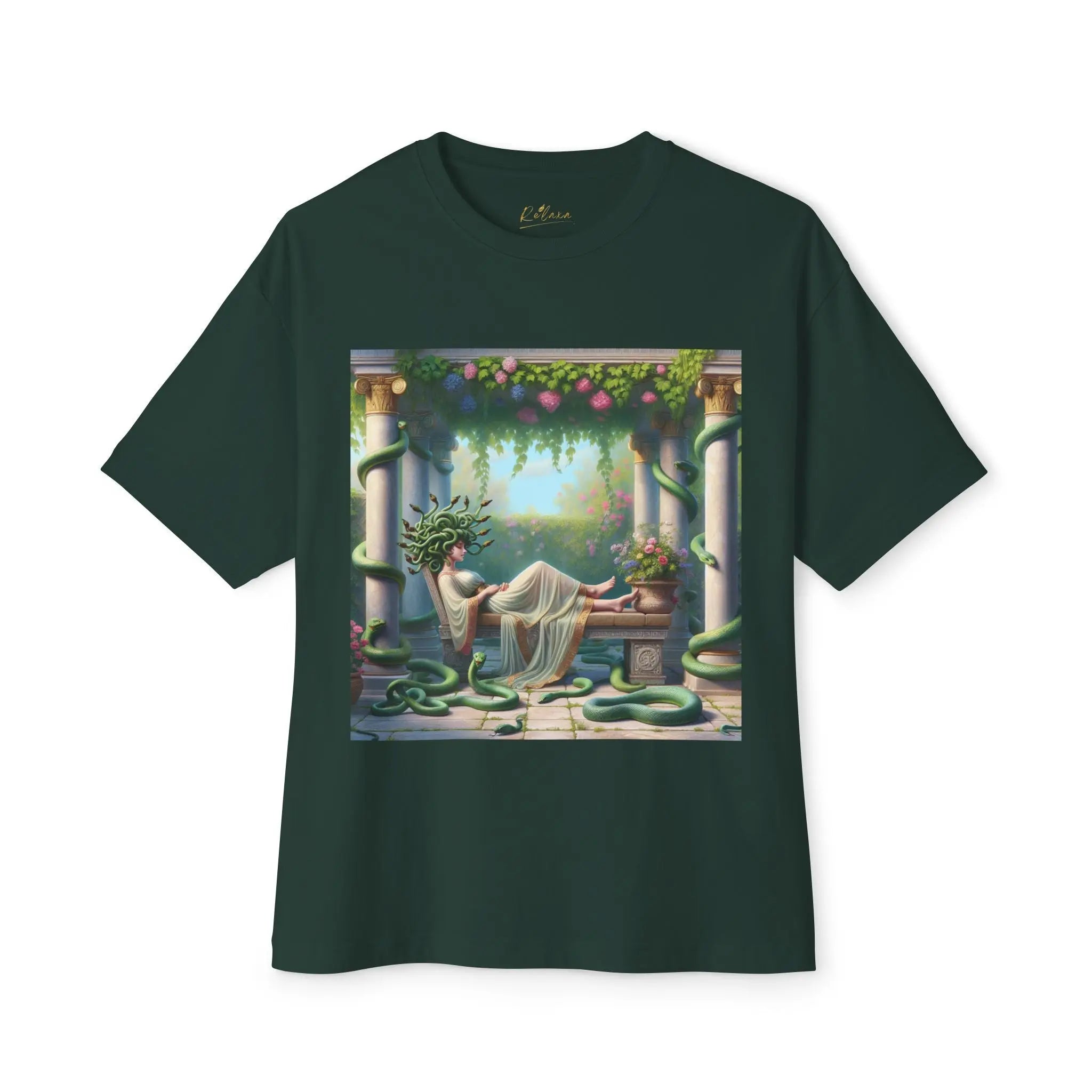Mystical Medusa Oversized Tee - Unisex Graphic Tee for Art Lovers Printify