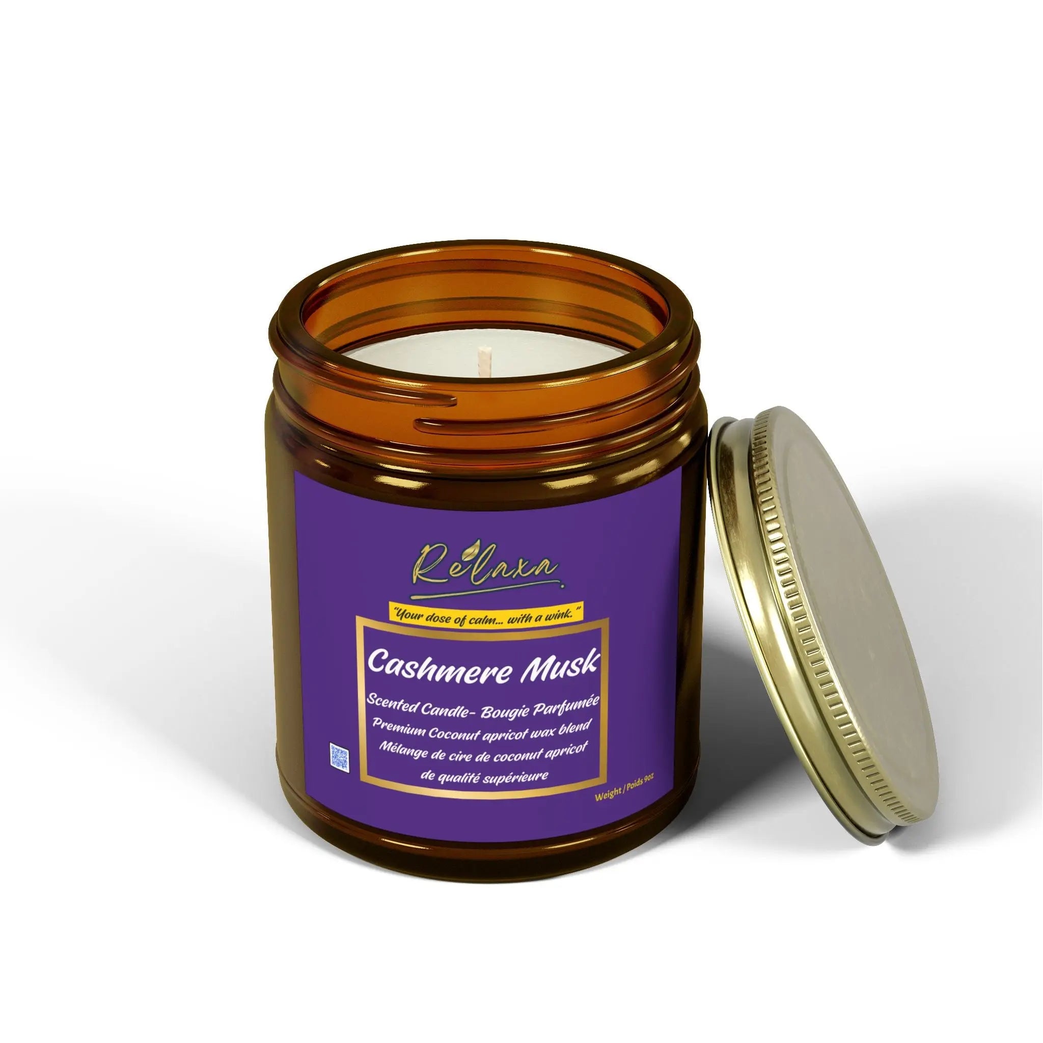 Candle, Cashmere Musk Scented Coconut Apricot Printify