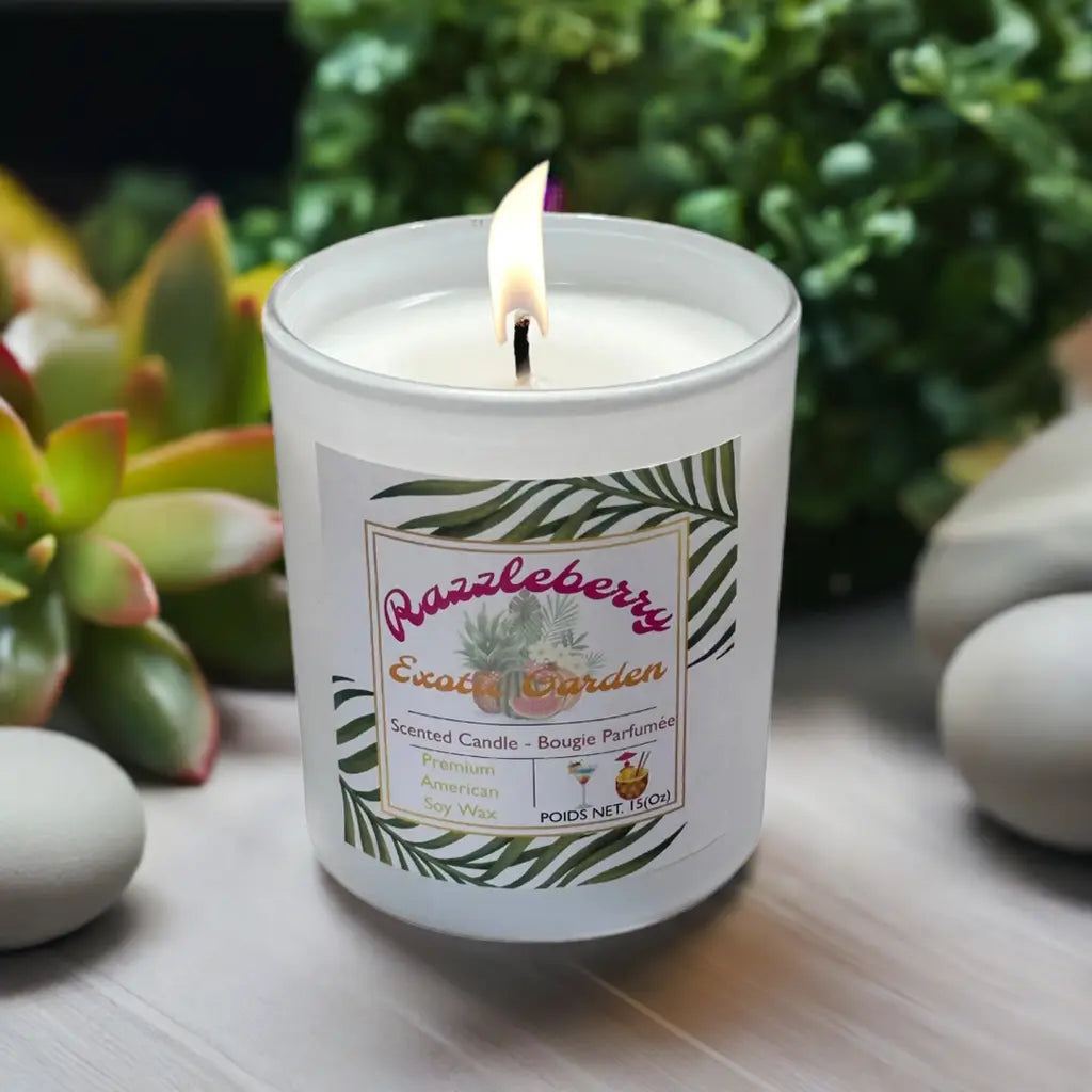 RAZZLEBERRY EXOTIC GARDEN SCENTED CANDLE 15oz My Store