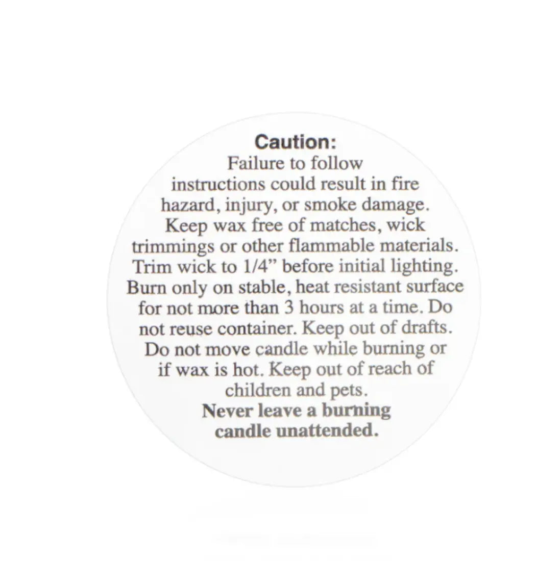 Caution Label - Tealight Relaxa Candle Canada