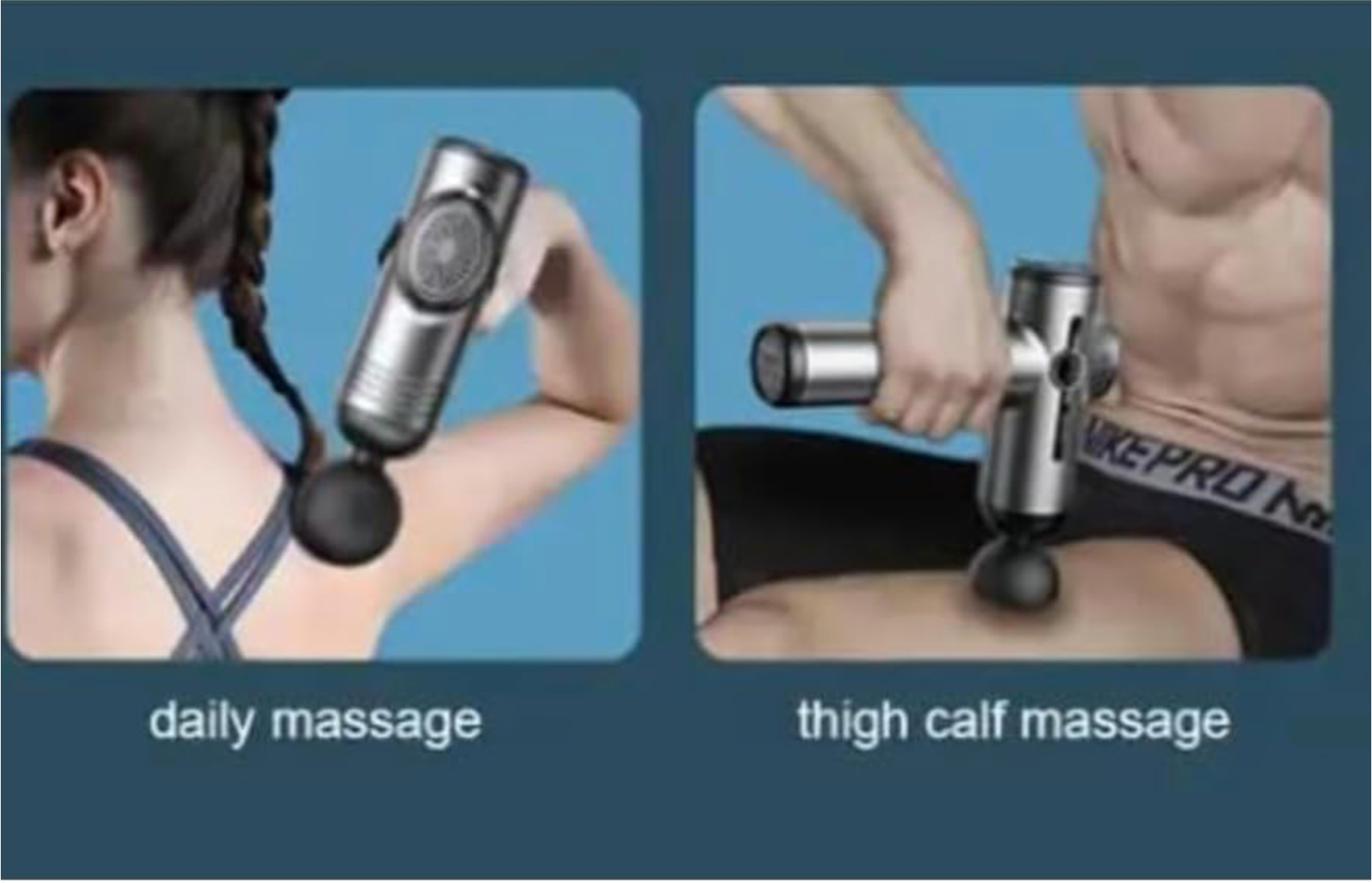 Automatic Percussion Massager for Deep Tissue Massage, Multiple Settings, Accessories Included - Relaxa Candle Canada