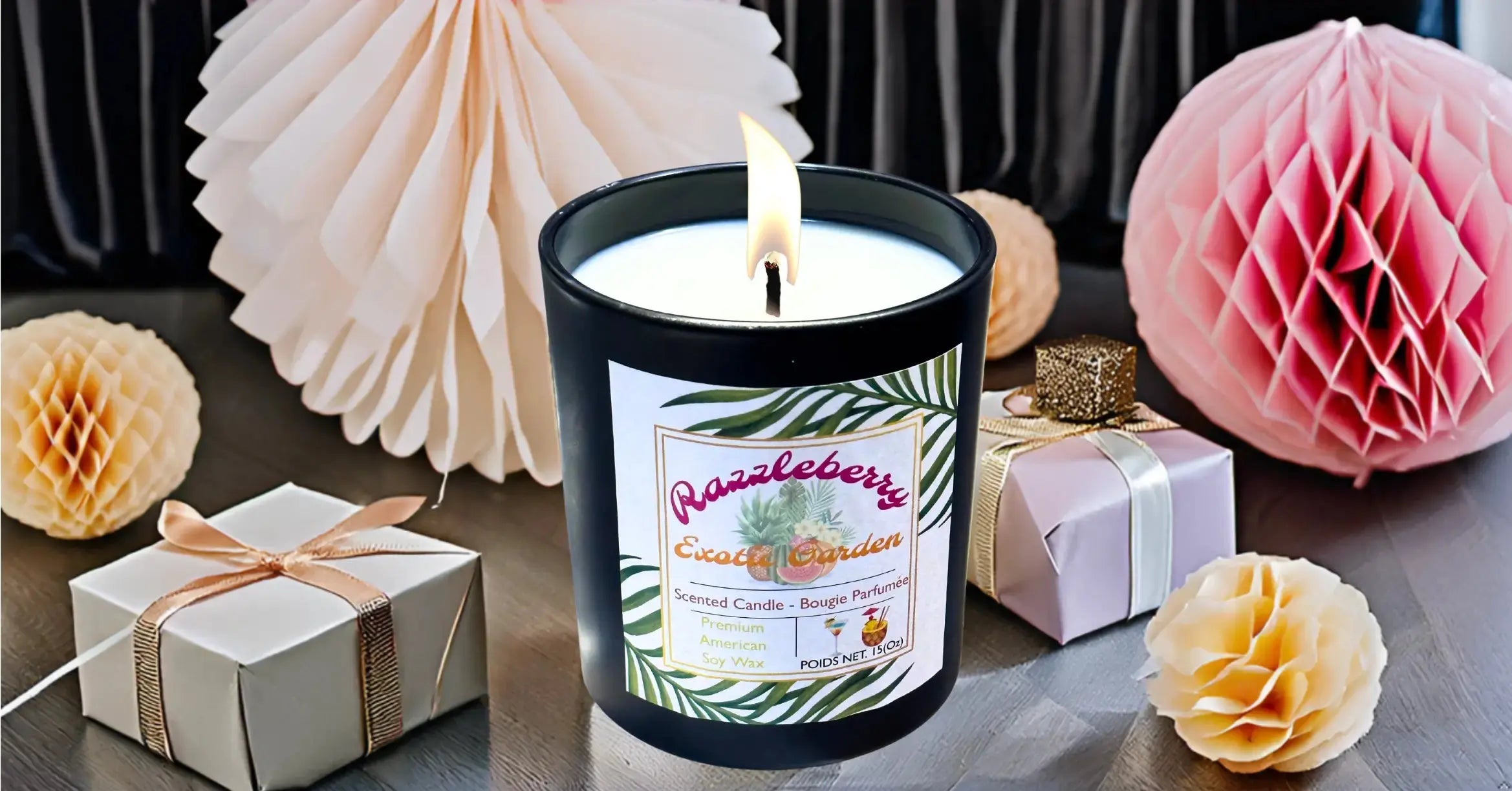 RAZZLEBERRY EXOTIC GARDEN SCENTED CANDLE 15oz My Store
