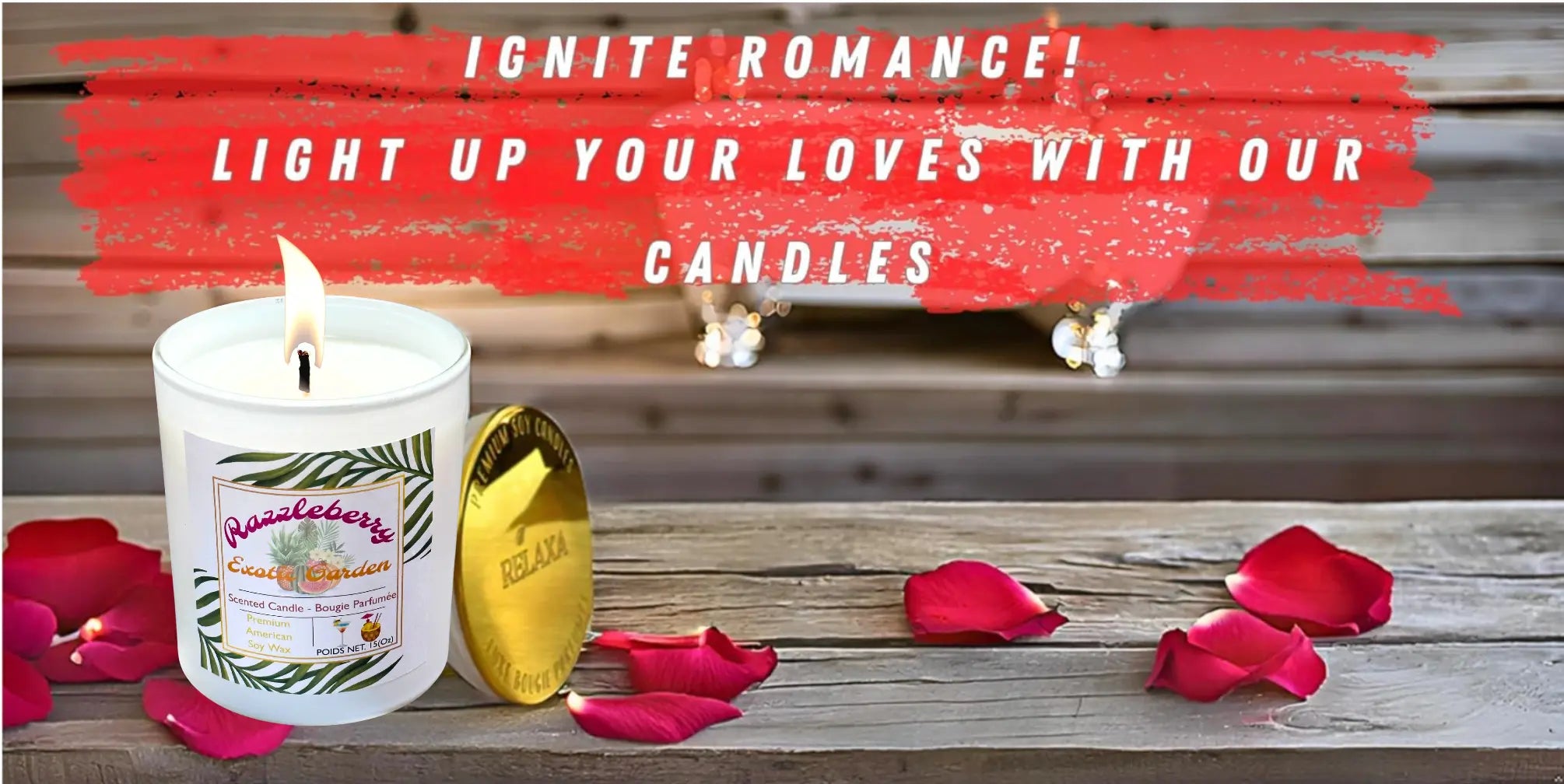 RAZZLEBERRY EXOTIC GARDEN SCENTED CANDLE 15oz My Store