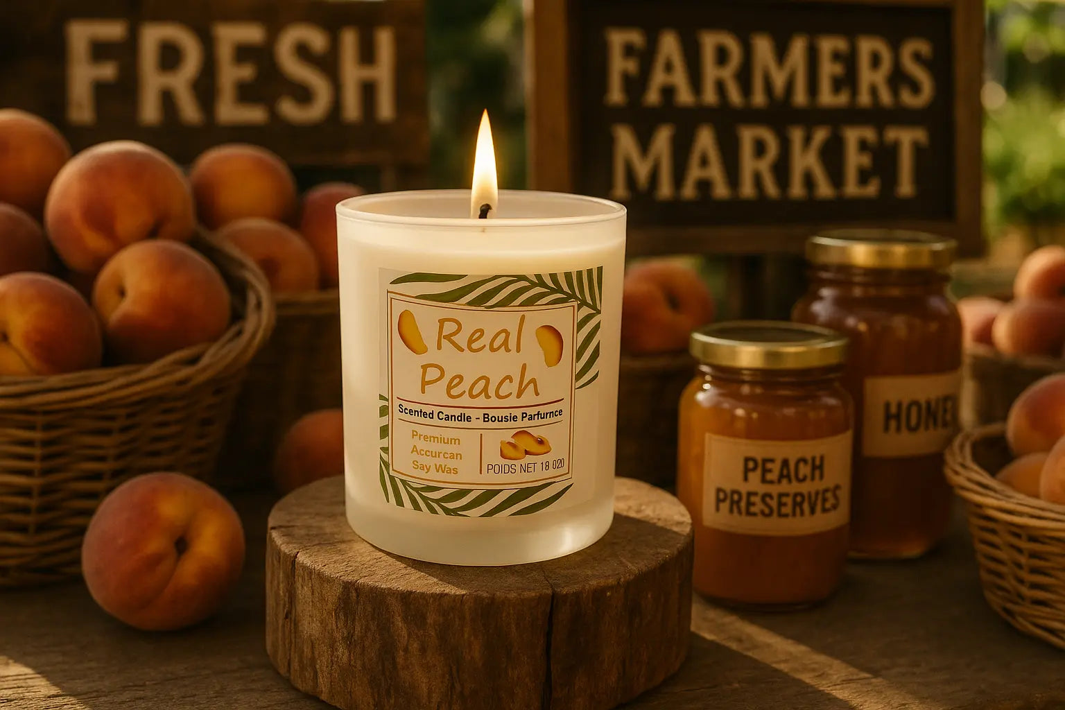Real peach candle 15oz My Store