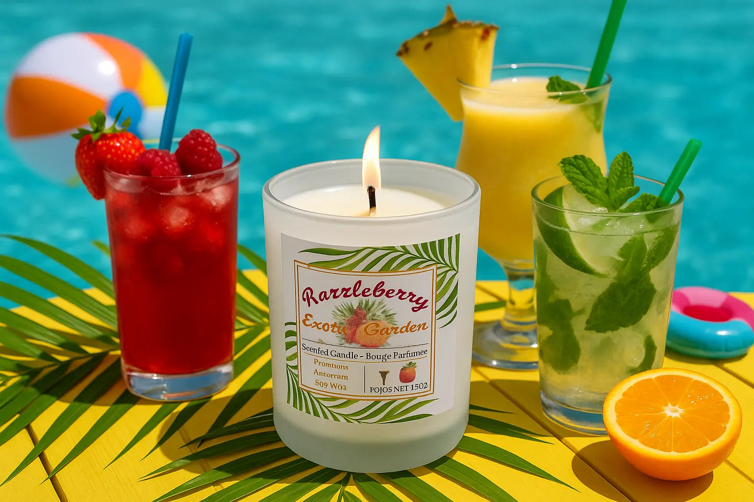 Razzleberry candle 15oz exotic garden My Store