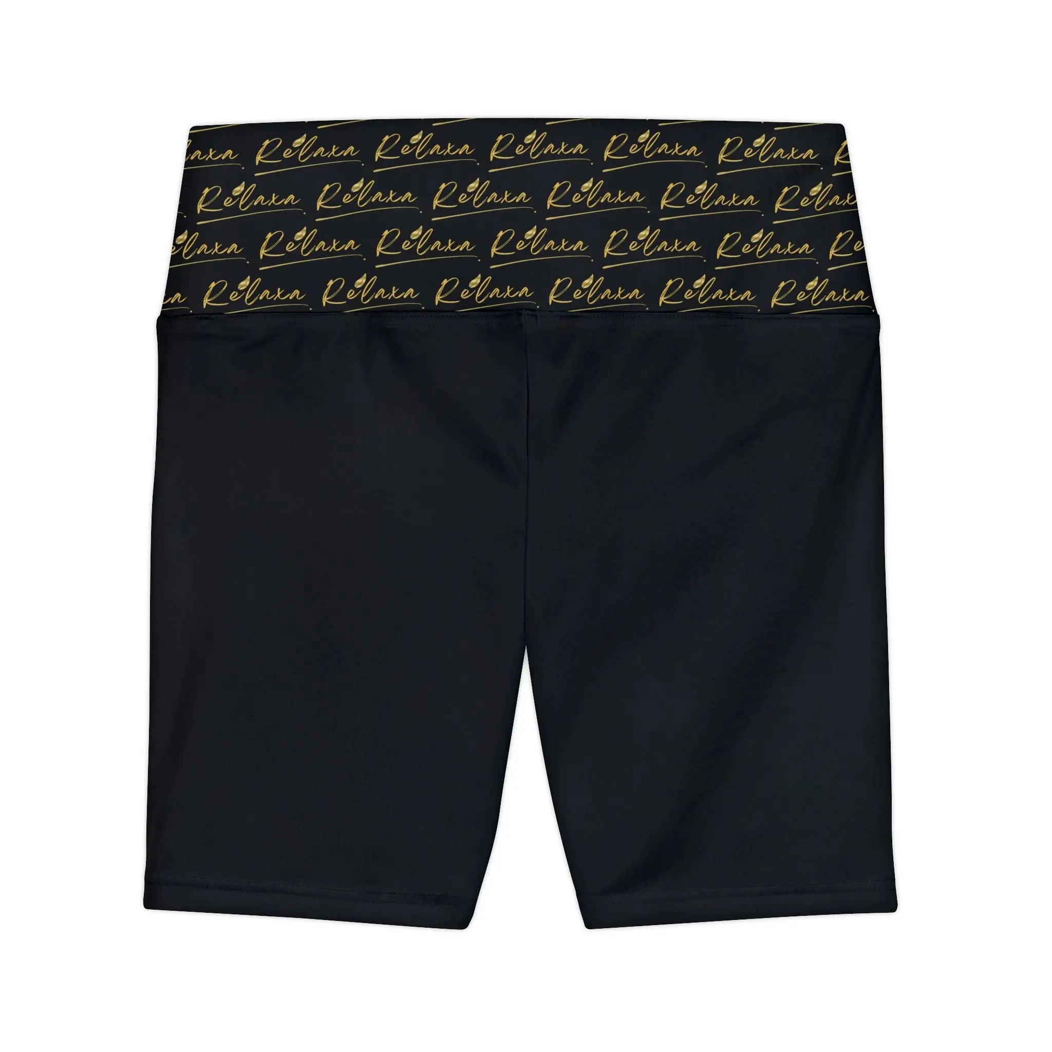 Yoga & Fitness Women's Workout Shorts with Stylish Gold Logo Printify