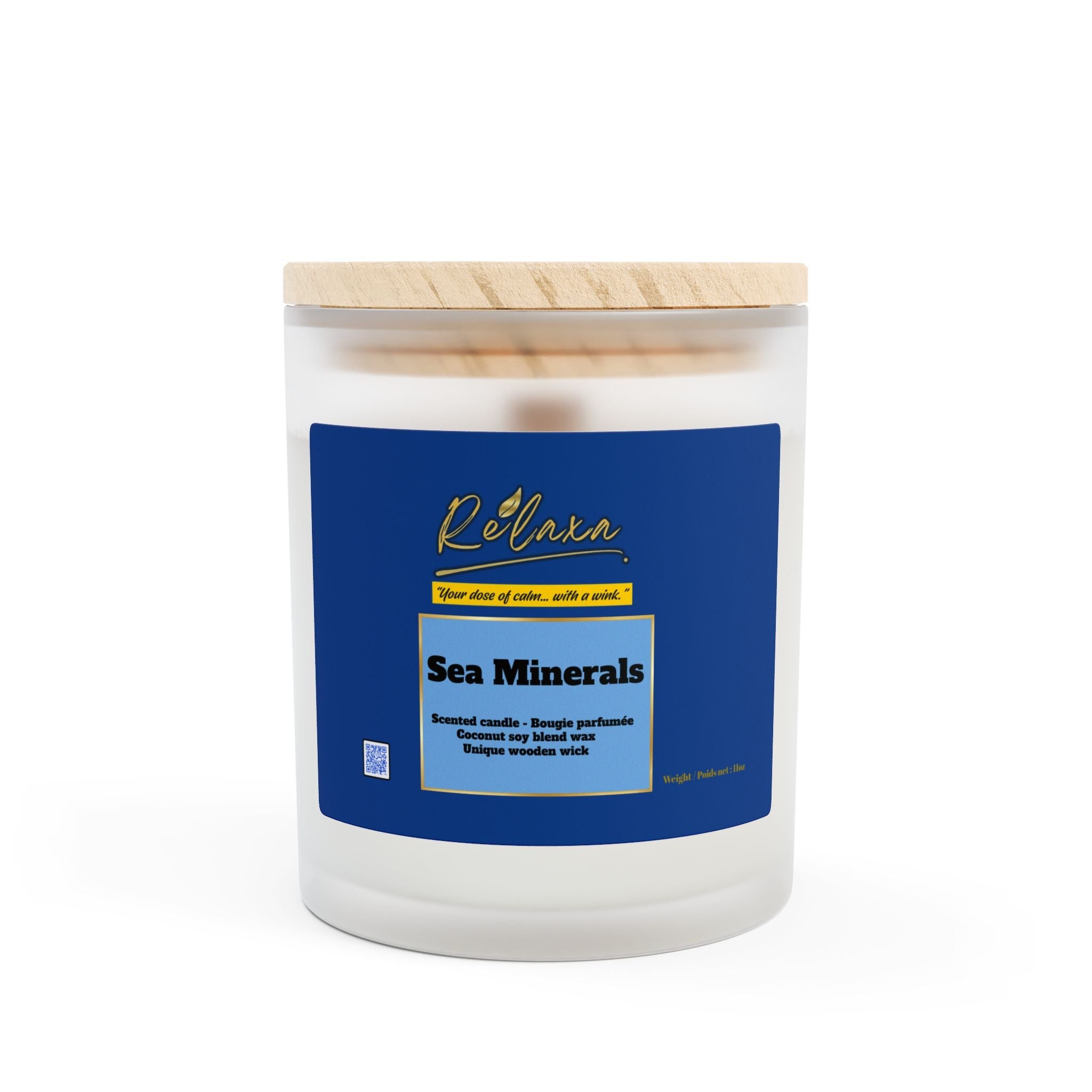 Sea Minerals Candle - 11oz Frosted Glass Candle Printify