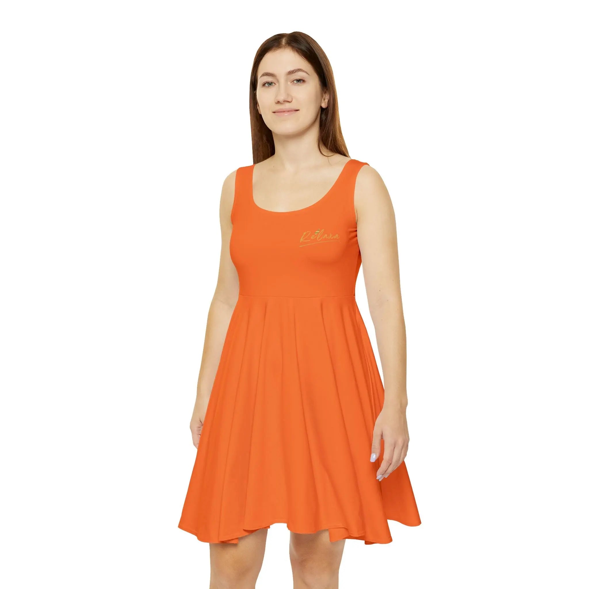 Chic Women&#039;s Skater Dress - Elegant White Casual Style Printify