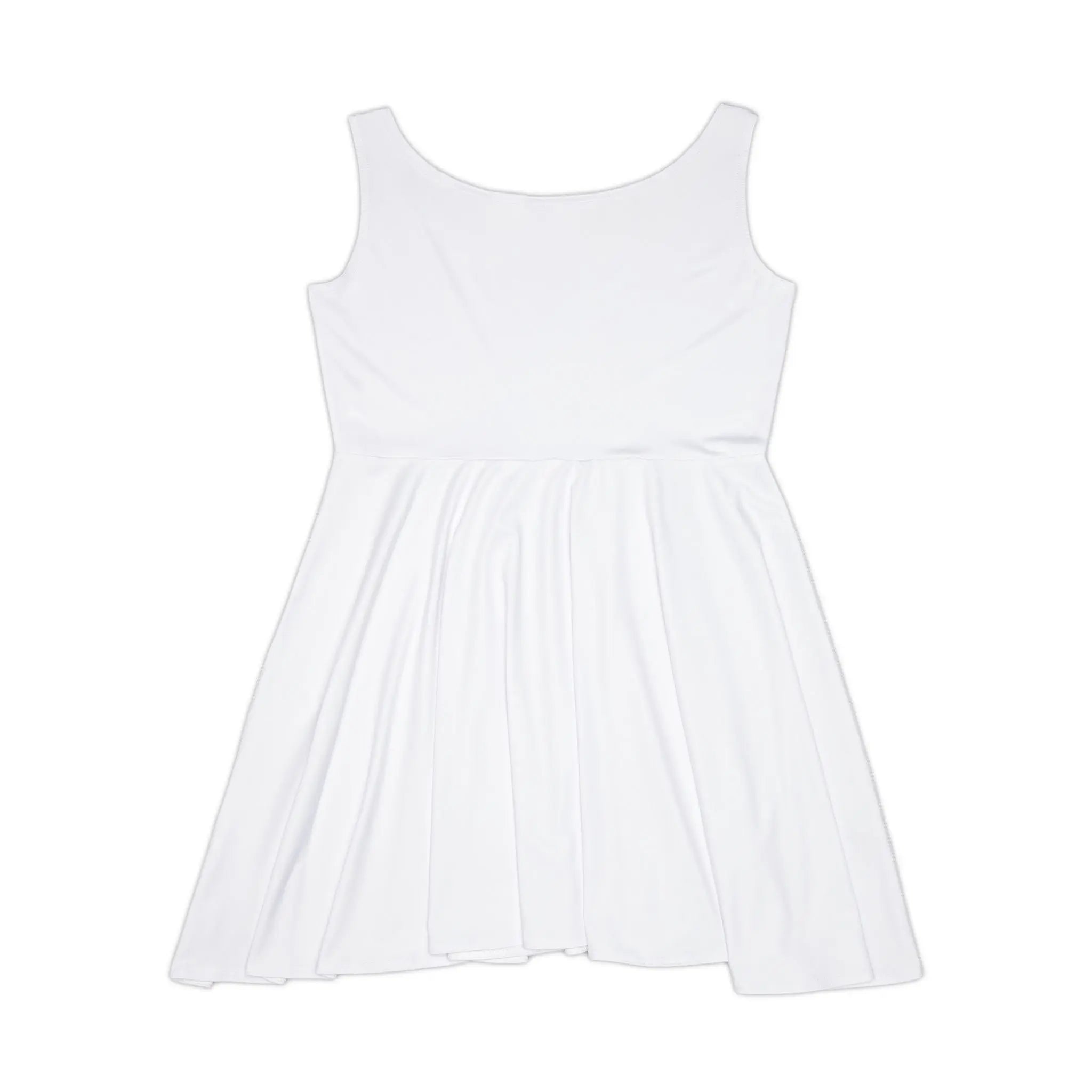 Chic Women&#039;s Skater Dress - Elegant White Casual Style Printify