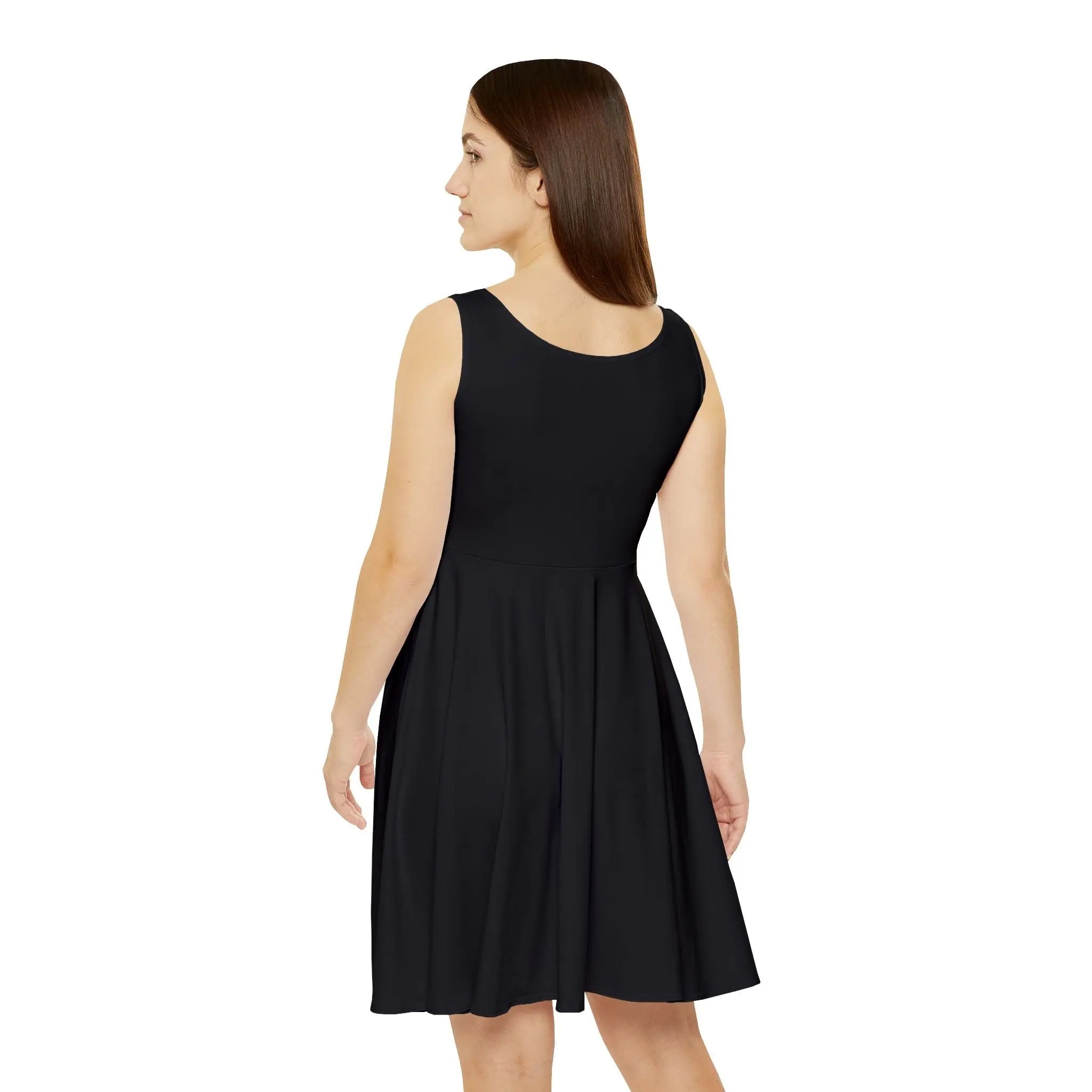 Chic Women&#039;s Skater Dress - Elegant White Casual Style Printify