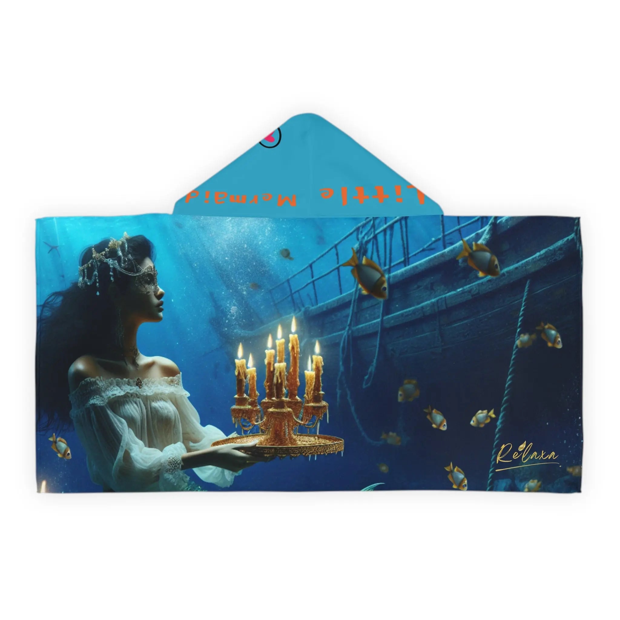 Underwater Fantasy Youth Hooded Towel for Pool & Beach Adventures Printify