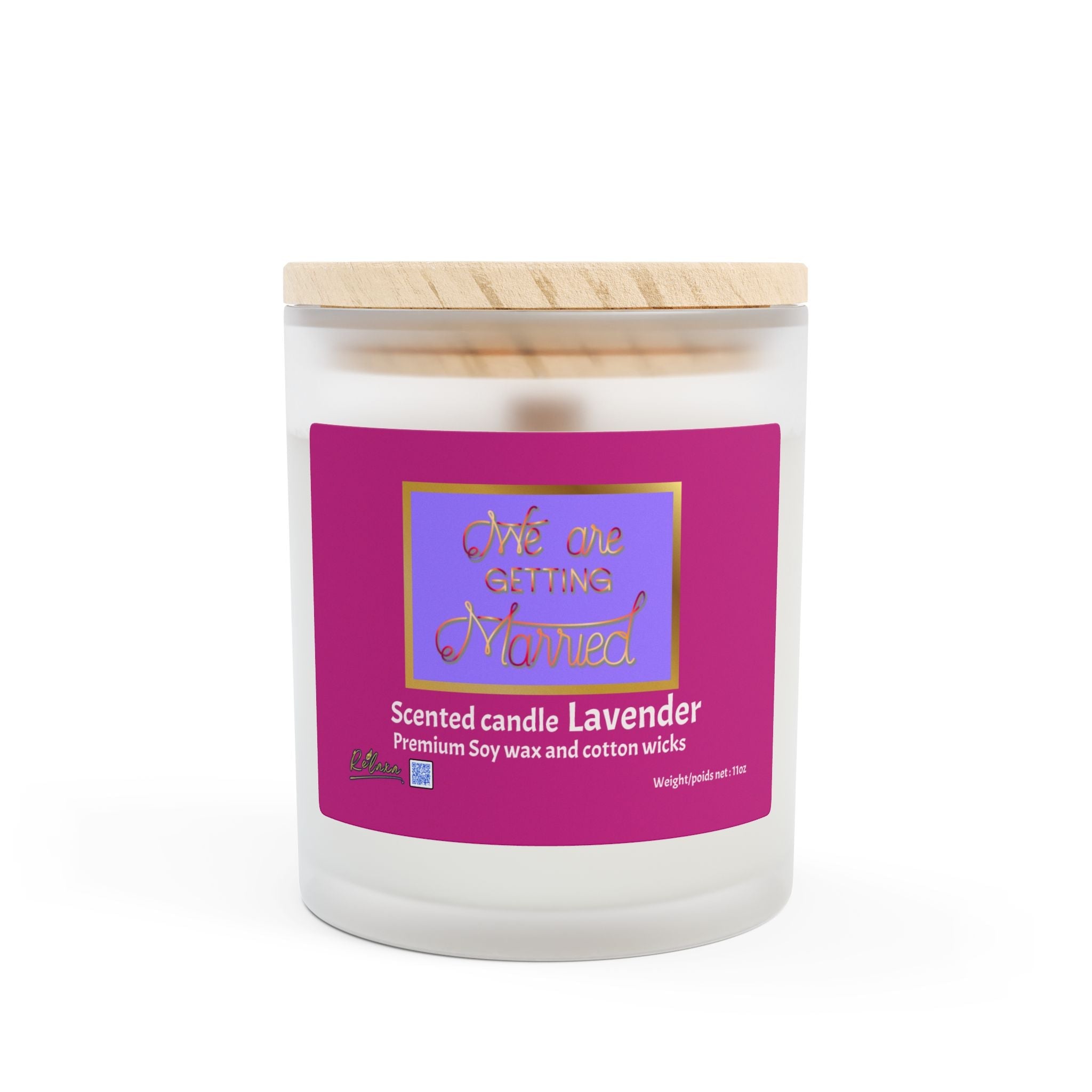 Candle Wedding Frosted Glass Candle Printify