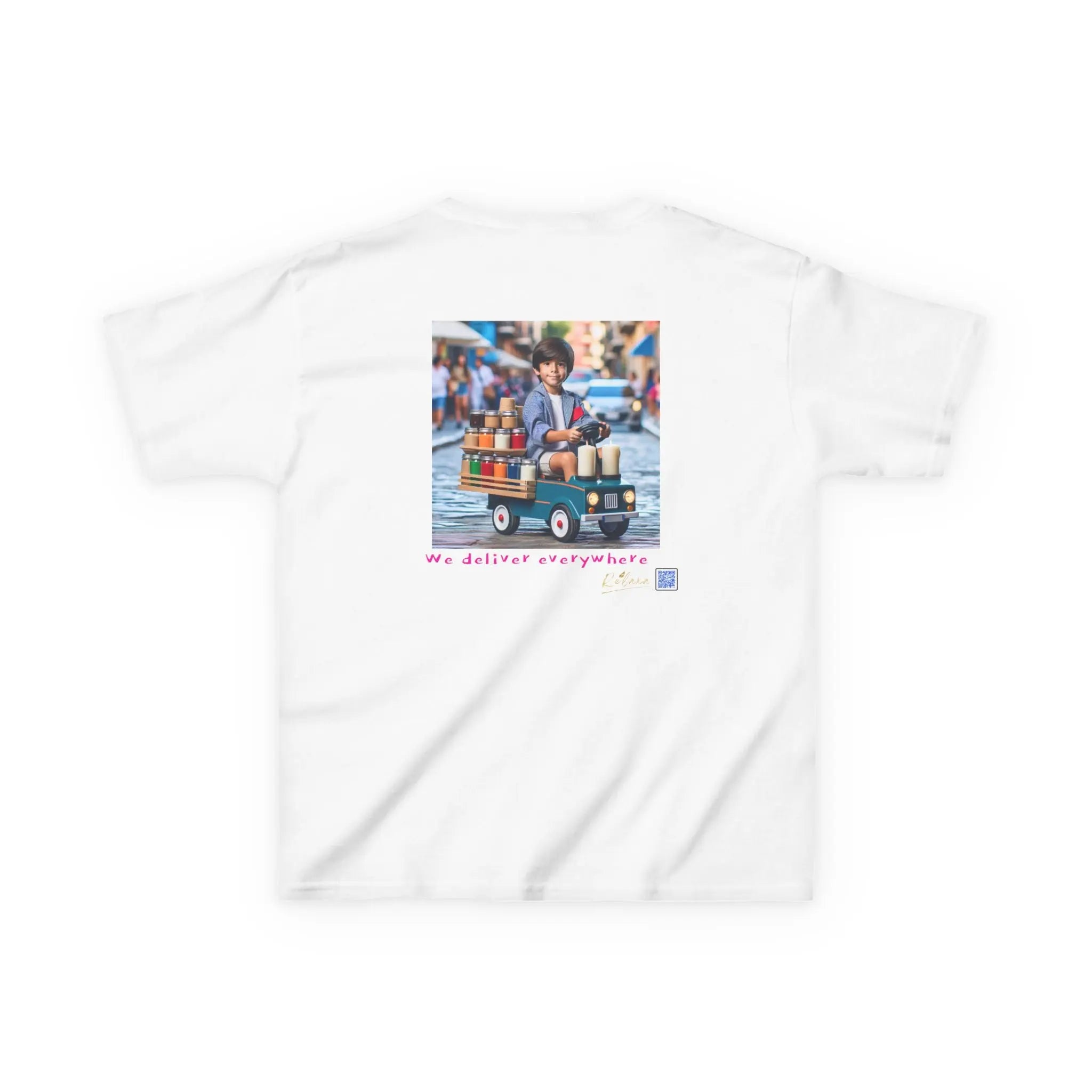 Cosmic Adventure Kids Tee - 'We Deliver Everywhere' Design Printify
