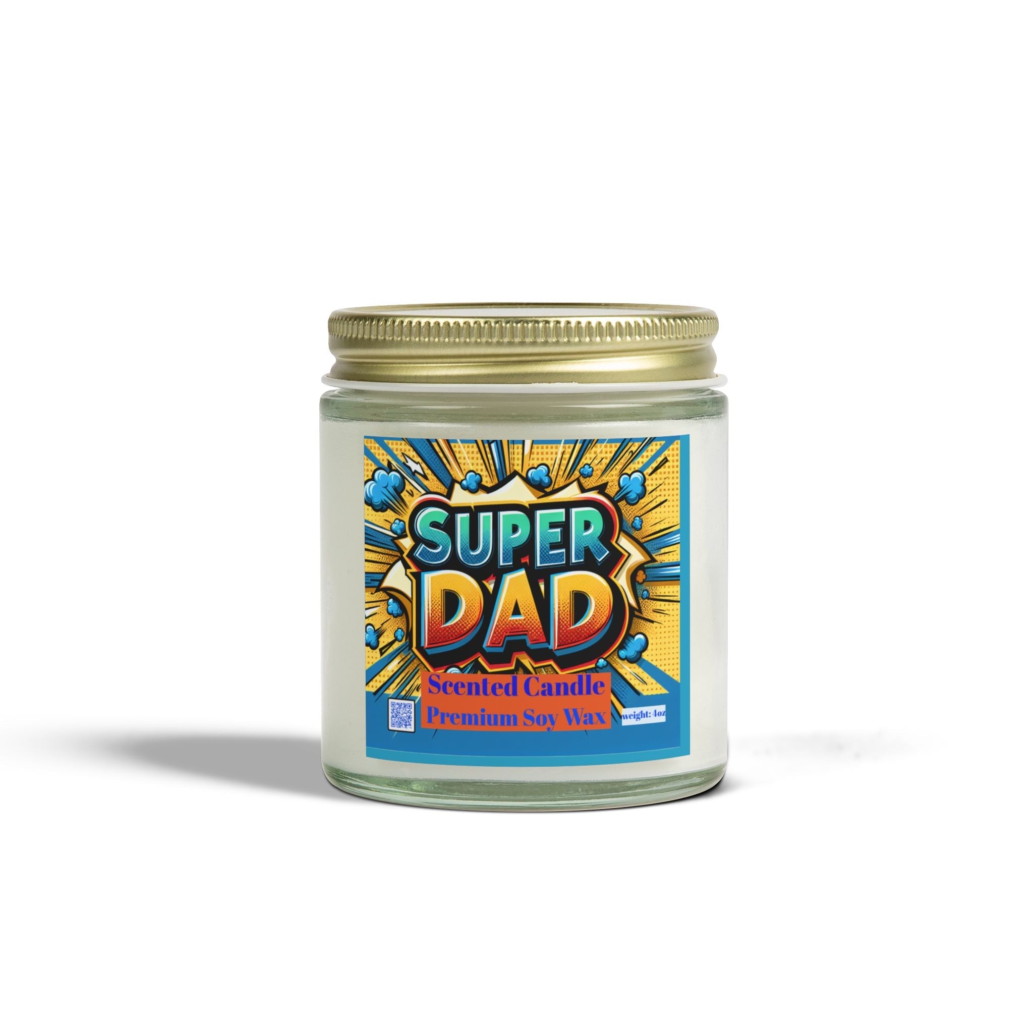 Candle Scented Coconut Apricot Wax Super Dad Printify