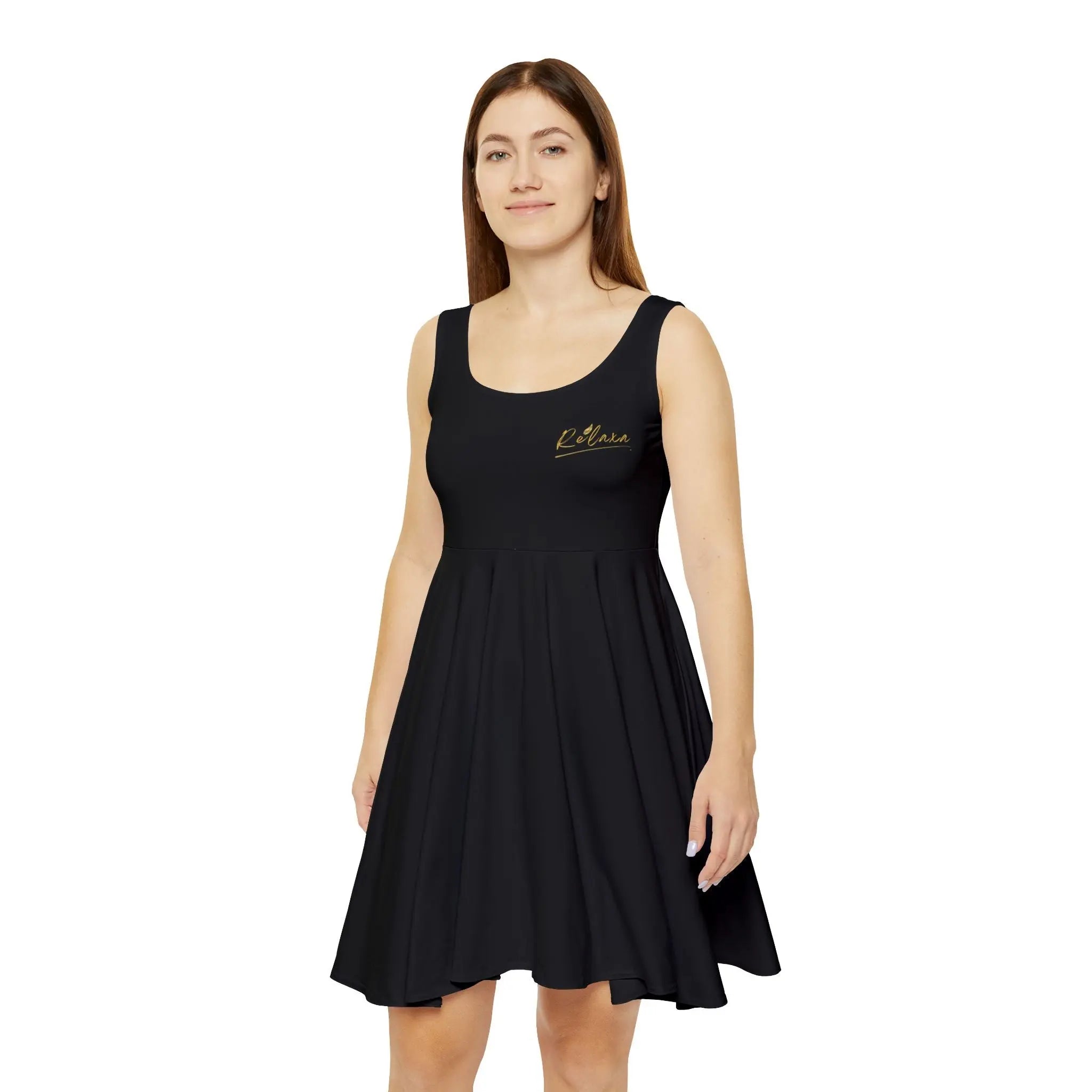 Chic Women&#039;s Skater Dress - Elegant White Casual Style Printify